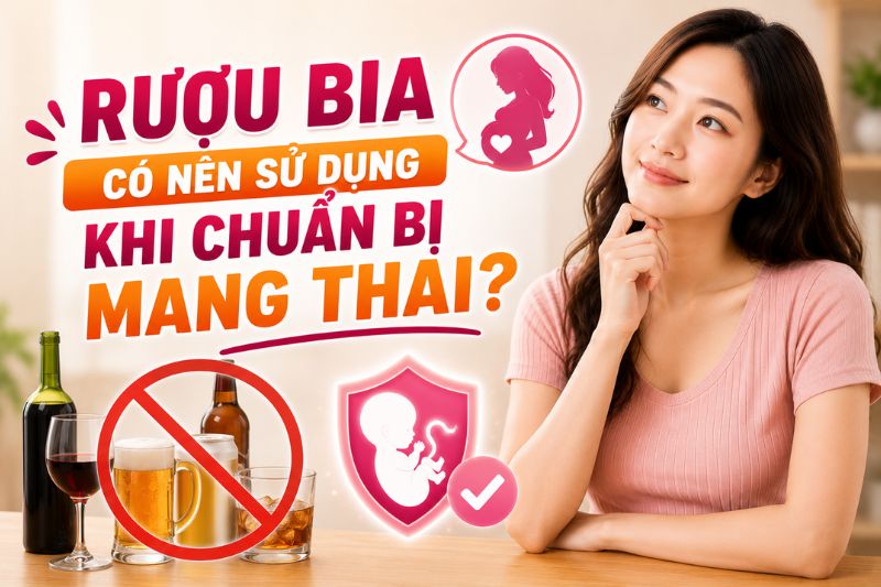 rượu bia có nên sử dụng trước khi mang thai